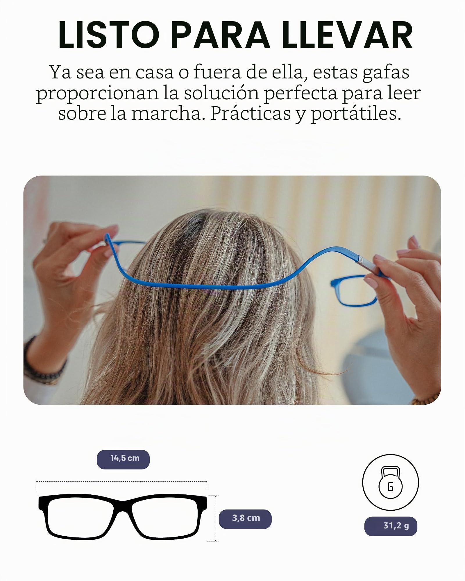 DIDINSKY Krik Gafas de Lectura Magnéticas, Filtro Luz Azul