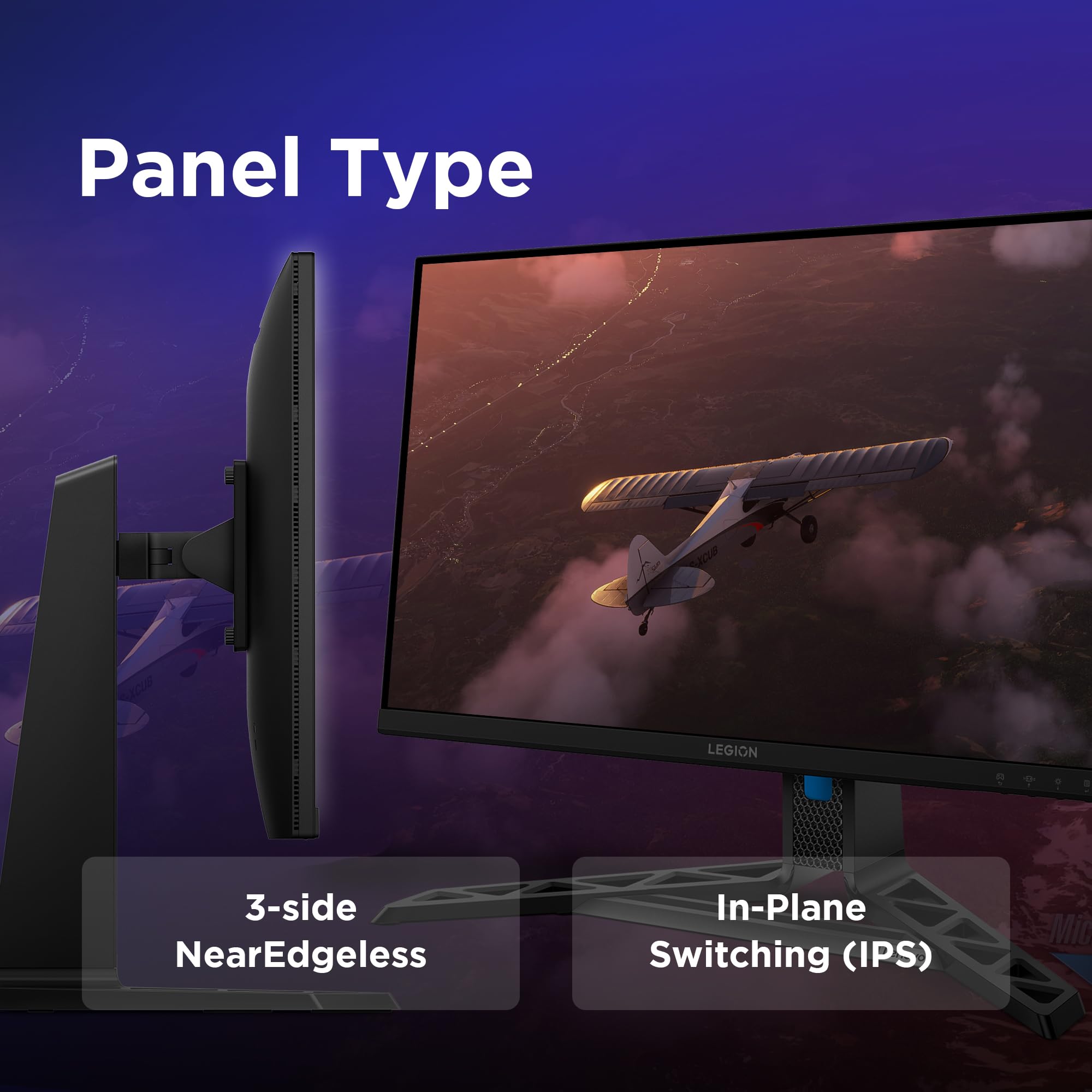 Lenovo Legion R27qe Gen 2 Gaming Monitor 27" QHD (2560x1440) IPS, 0.5ms MPRT, 200Hz, Ports 2x HDMI 2.1 + DisplayPort 1.2, DisplayPort Cable included - Raven Black — view 11