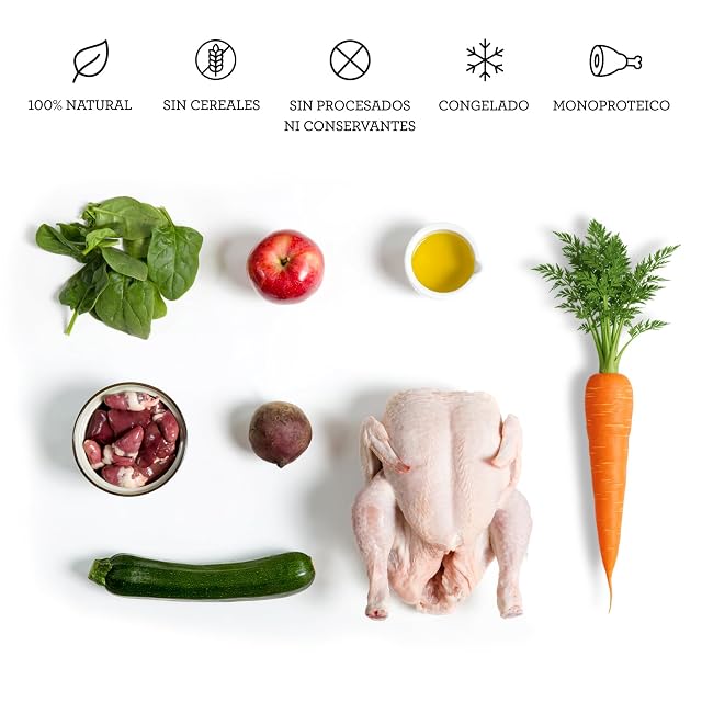 Foto 2 de 8 de CRU - Dieta Barf para Perros de Pollo - Comida Natural Perros Cruda y Congelada