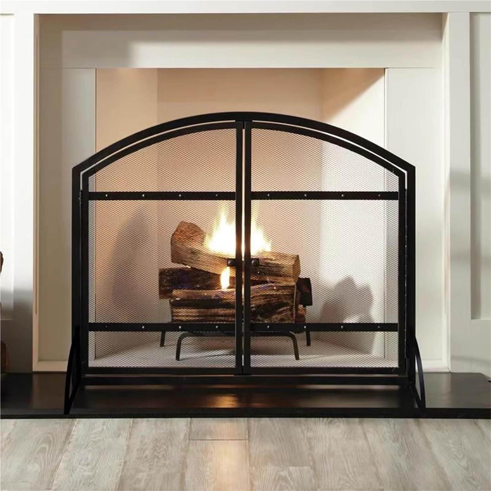 Fireplace screens, Open Fire/Log Burner Fireplace Spark Guard Cover for Living Room Bedroom Decor
