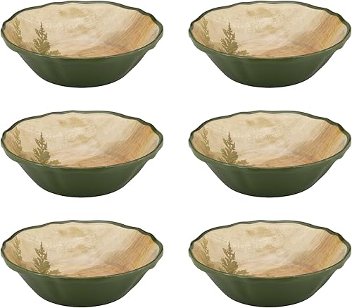 UP ware - Juego de 6 cuencos redondos de melamina, sin BPA, aptos para lavavajillas, platos de cocina para pasta, arroz, sopa y ensalada, cuencos de