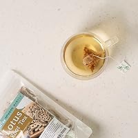 Vista 6 de [GNTea] Té vegano de raíz de loto, 30 bolsitas de té (paquete de 1) 1.6 onzas, bolsita de té triangular (PLA), té lixiviado para asar hecho a mano