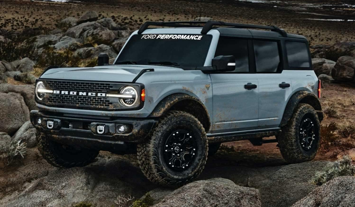 OEM M-1820-BRS White Front Windshield Banner Decal for 2021-2024 Ford Bronco OEM M-1820-BRS White Front Windshield Banner Decal for 2021-2024 Ford Bronco