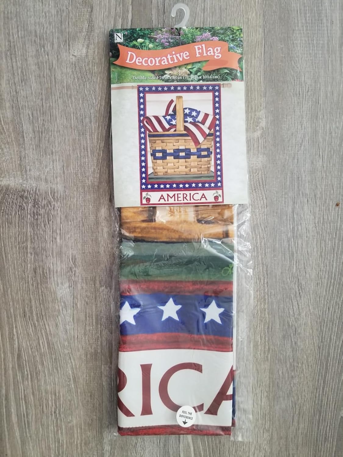 Carson Home Accents Outdoor Flag, America Basket, Large