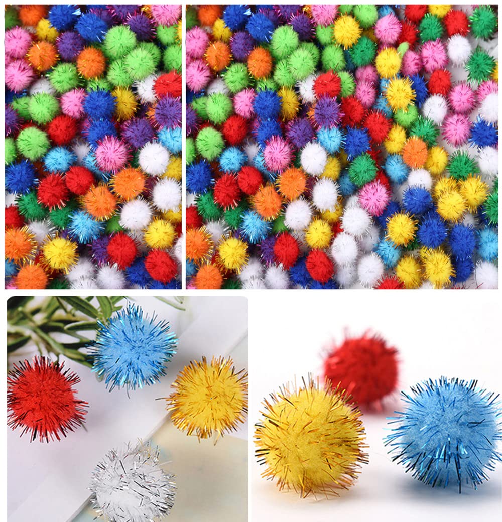 200-1000 Pz Colore Misto Soffici Pompon Morbidi Assorti Pompon Palline Poms Palline Fornure Artigianali Per Bambini FAI DA TE Arte Artigianato Creativo Decor  15