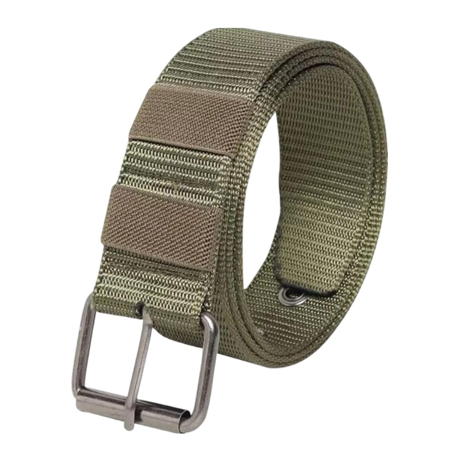 Unisex Nylon Belt with Reinforced Steel Holes | Heavy Duty Woven Fabric Casual Belt with Metal Pin Buckle | Adjustable up to 42 Inch Waist-image-32