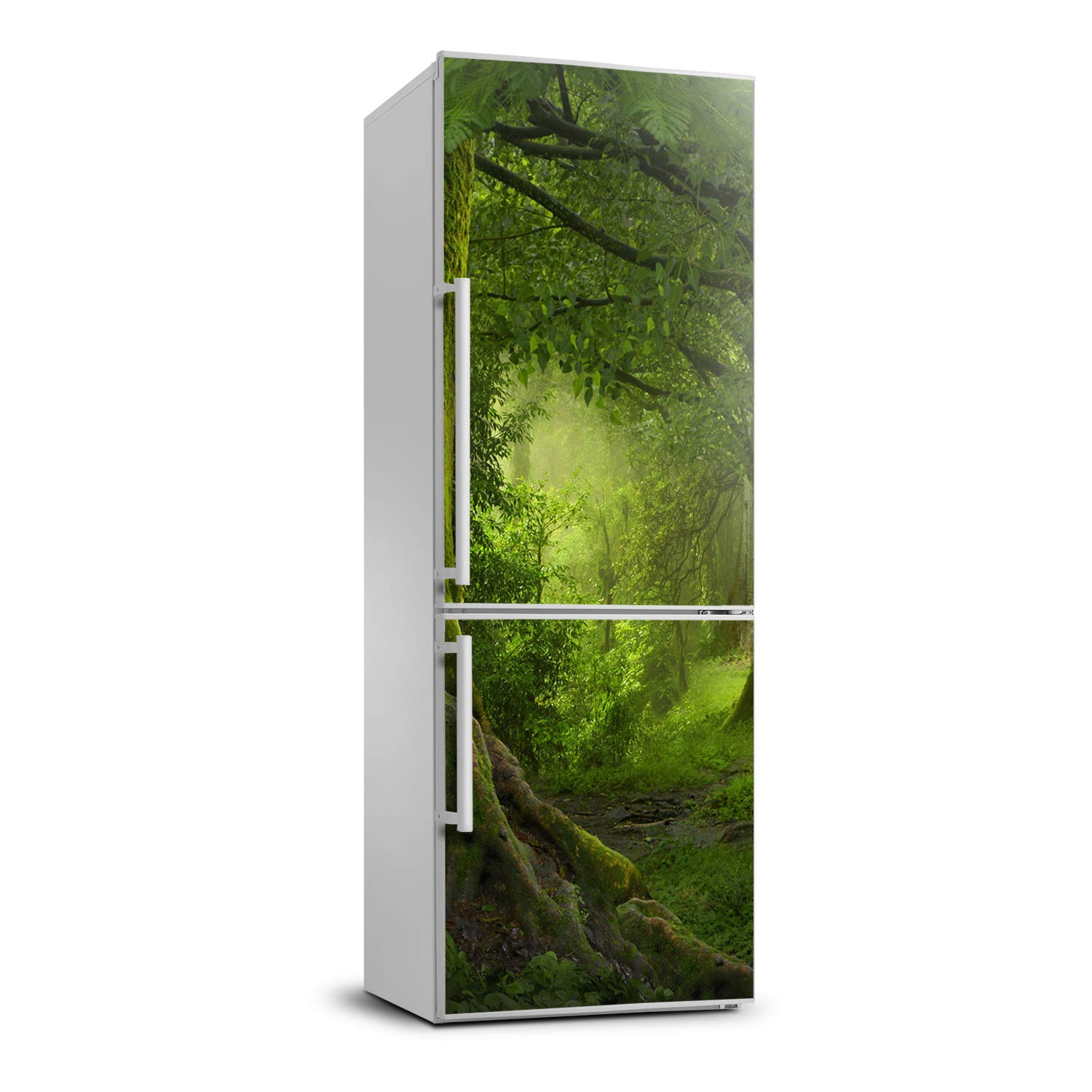 Vinilo autoadhesivo para nevera 70x190 cm con diseño de selva tropical para decoración de cocina
