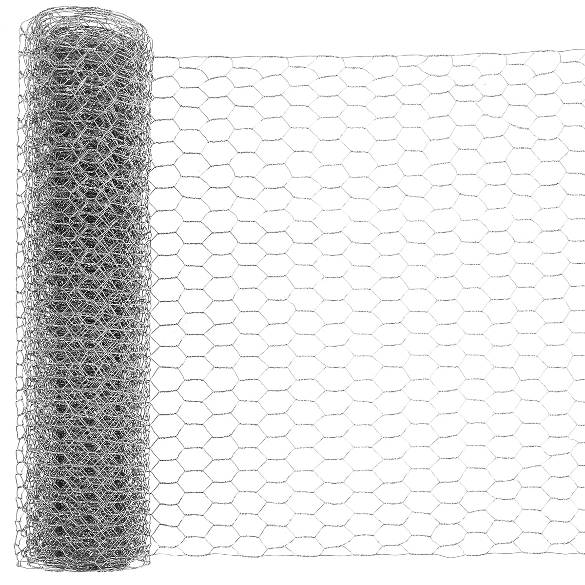 Kuanght Chicken Wire Netting 40cm x 50m Rat Prevention Metal Mesh Fencing Galvanized Hexagonal Iron Wire Mesh for Craft Projects Gardening Home Decor and Pet Rabbit Chicken Fencing