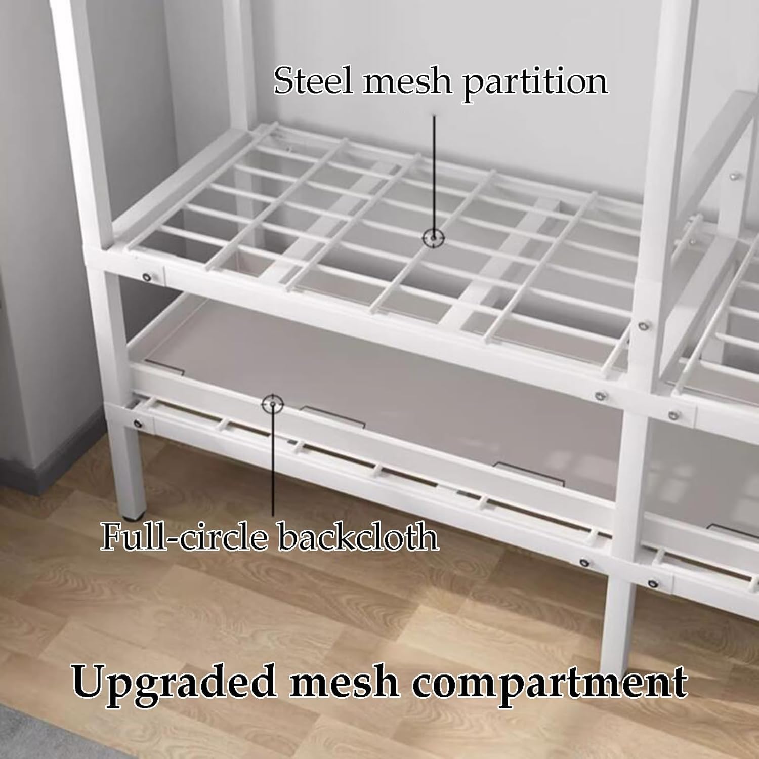 Rieort Large Closet Metal Iron Frame Wardrobe Closet Foldable Clothes Closet for Bedroom Hanging Light Portable Wardrobe Closet