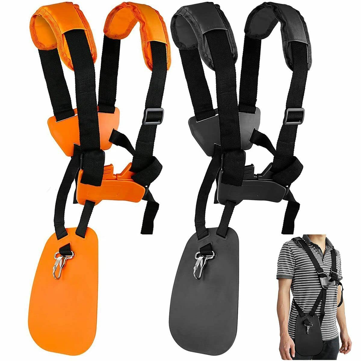 Heavy Duty Belt for Brush Cutter Machine Shoulder Double Strip Jacket Type Adjustable for All Side Pack Grass Trimmer (Orange) (B0C166SPTF) Amazon Price History, Amazon Price Tracker