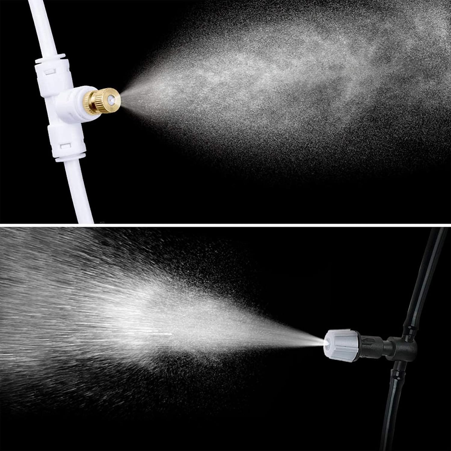Water Mist Cooling System,Water Park 6/9/12/15/18m Outdoor Cooling Patio Misting System Fan Cooler Water Mist Gardenhouse Spray Hot Fog Misting System,59FT(18M)