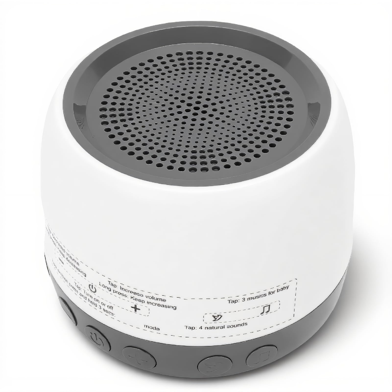 Zunate Sound Machine White Noise Machine mit 13 Beruhigenden Geräuschen für Babys, Kinder und Erwachsene, Brown Nosie, Bluetooth-Lautsprecher und Timer, für Zuhause, Reisen, Büro