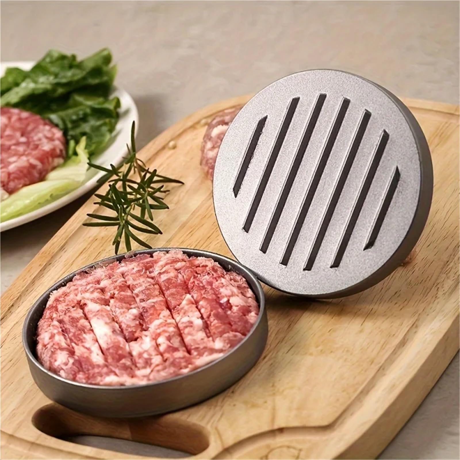 hamburgerpresse 1 Stück Burgerpresse, antihaftbeschichtet, aus Aluminium, for Küche, Grill, runden Hamburger-Patty-Formen
