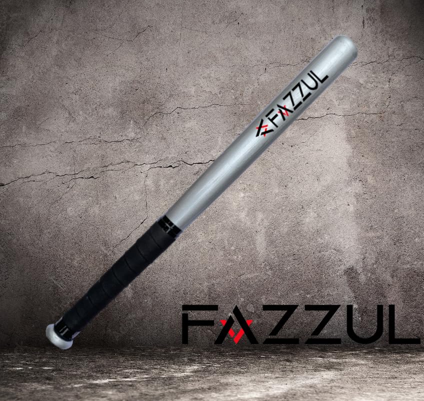 Image of Baseball Bat Natural Wood Baseball Bat with Strong Wood for Self-Defense (32 inch Long) (Silver)