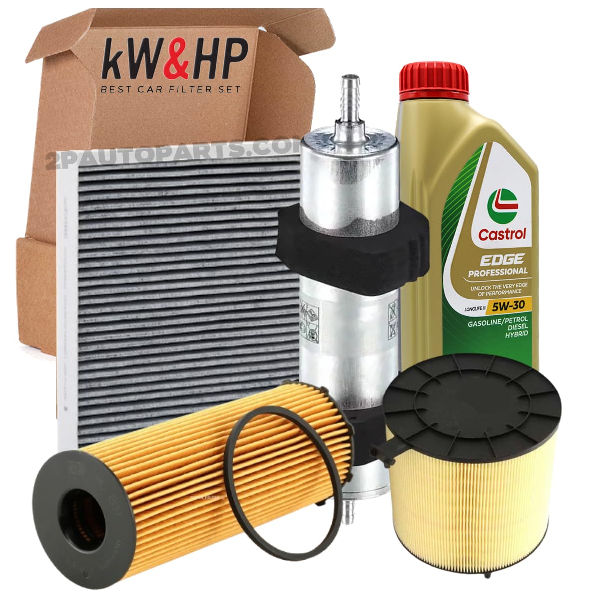 KIT TAGLIANDO 4 FILTRI + 5 LITRI OLIO MOTORE CASTROL_5W30 COMPATIBILE CON A4 B8 AVANT 3.0 TDI QUATTRO (240 CV / 176 kW)