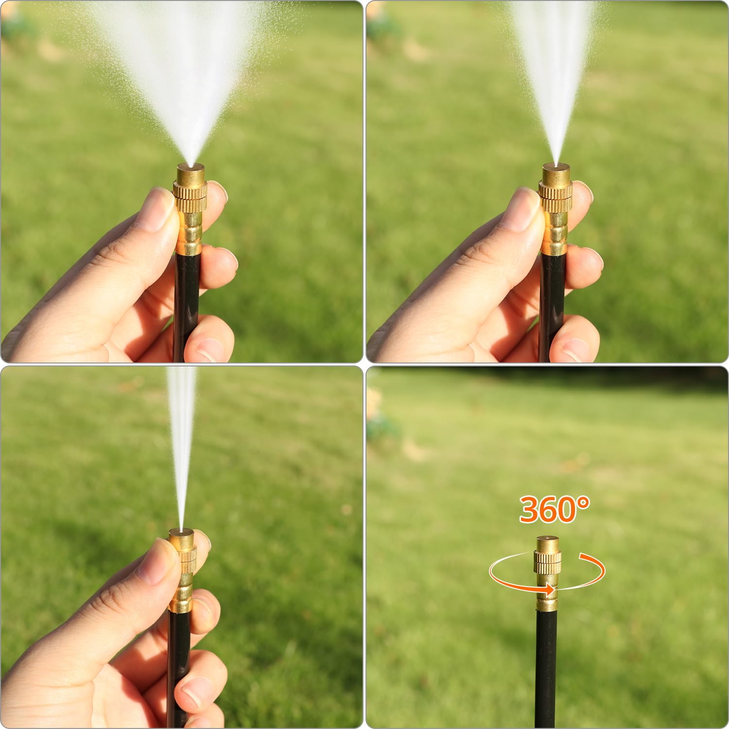QWORK Sistema di irrigazione a goccia, kit di irrigazione a goccia automatico, sistema di irrigazione a goccia regolabile da giardino