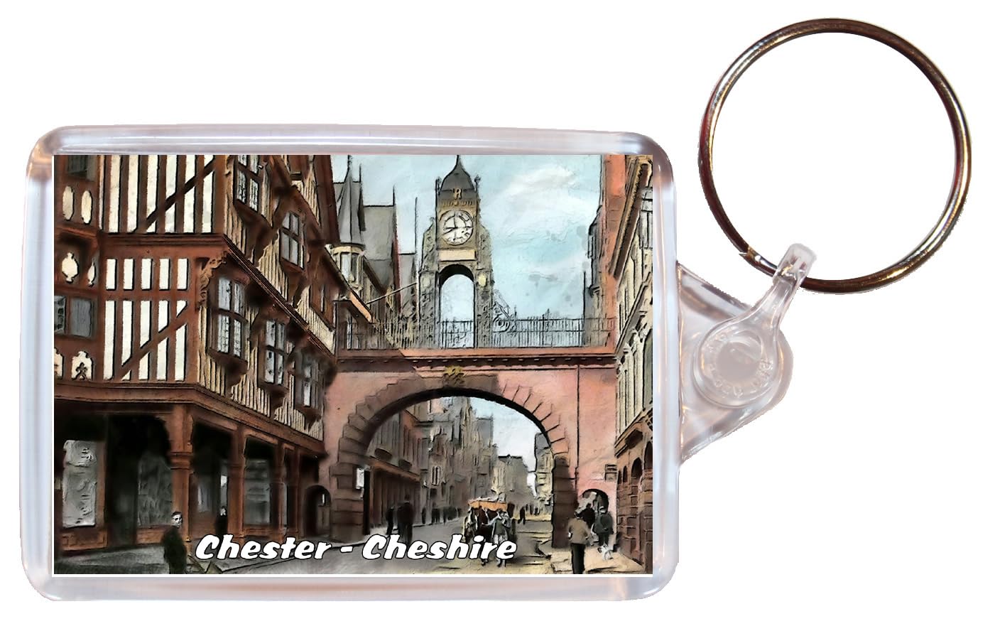 Baked Bean Store Chester - Cheshire - Double Sided Keyring BBSKTT66
