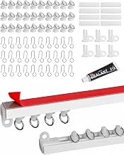 Curtain rail, 9.74 ft, 1 track | Self Adhesive No Drilling Flexible Ceiling Mount Window Living Room Cupboard