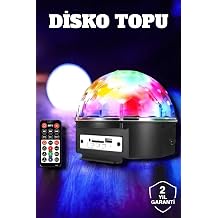 YamanHobi Bluetooth ve Uzaktan Kumandal   ok Renkli Masa st  Disko Topu -