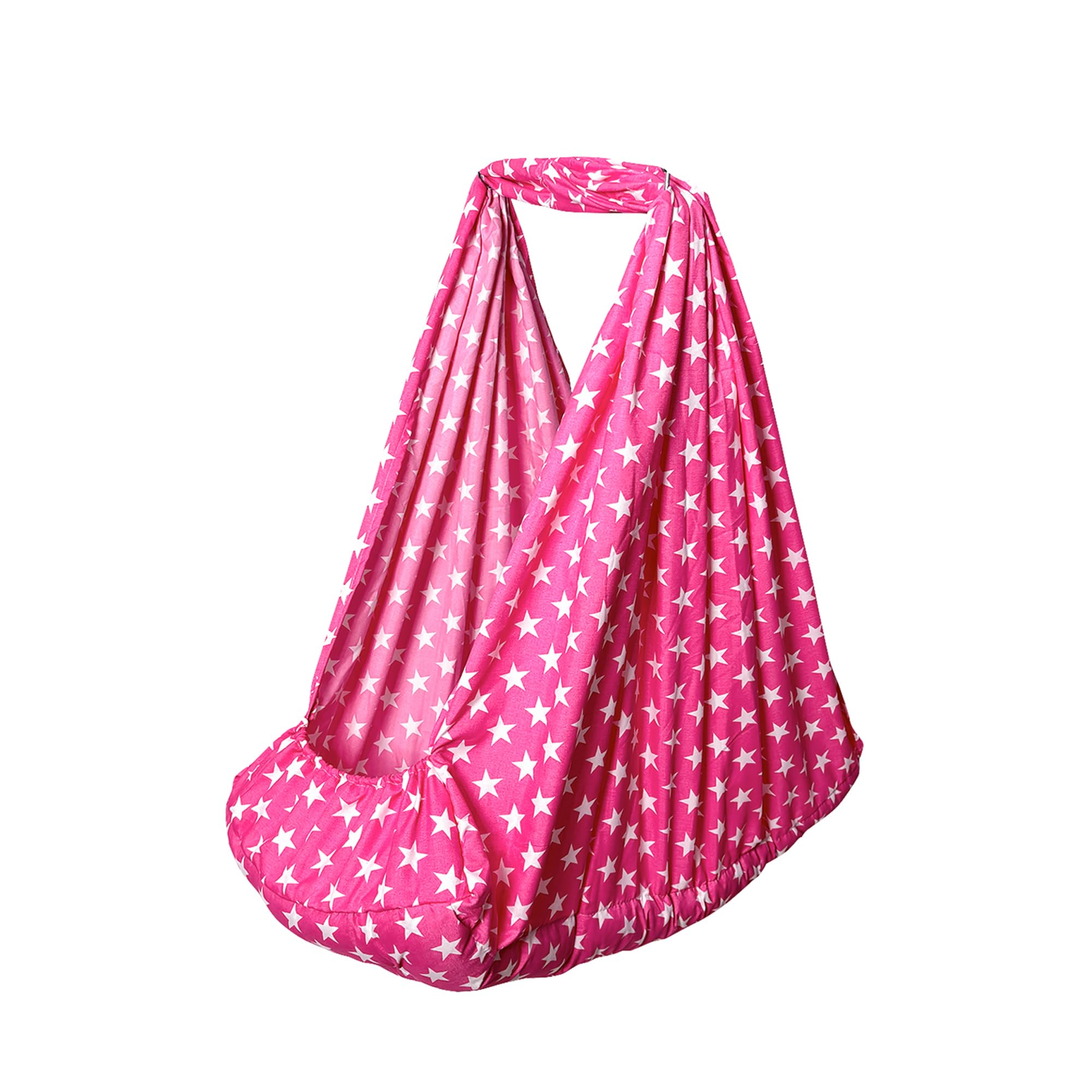 beetotNew Born Baby Swing Cradle (Jhula) | Bismark Cradle with Mosquito Net | Weight Capacity up to 15kg | Age from 0-12 Months | Cradle Set (D. Pink)