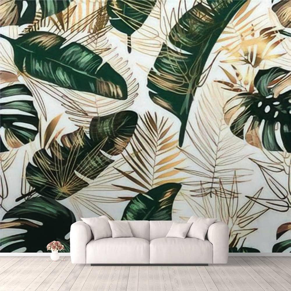 Papier peint photo 3D fleurs et feuilles autocollant mural pour salon et bureau P-76233115212