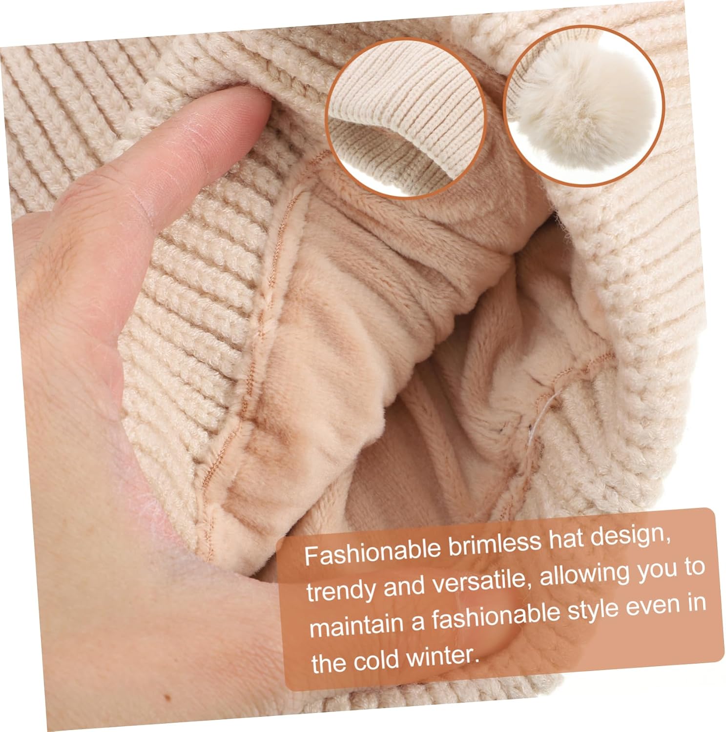 1set Women Costume Accessory Set Beanie Hat Warm Scarf Touchscreen Riding Gloves for Stylish Outdoor Activities image 2
