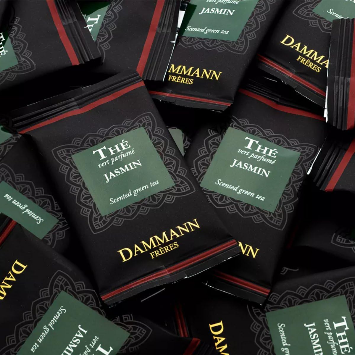 Dammann Thé Vert au Jasmin – 50 Sachets Individuels – Thé vert Aromatisé