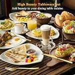 Berglander Gold Silverware Set 60pcs Service for 12, Golden Titanium Plating Stainless Steel Flatware Set, Gold Spoons Forks Knives Set for Home, Wedding, Restaurant, Hotel, Dishwasher Safe