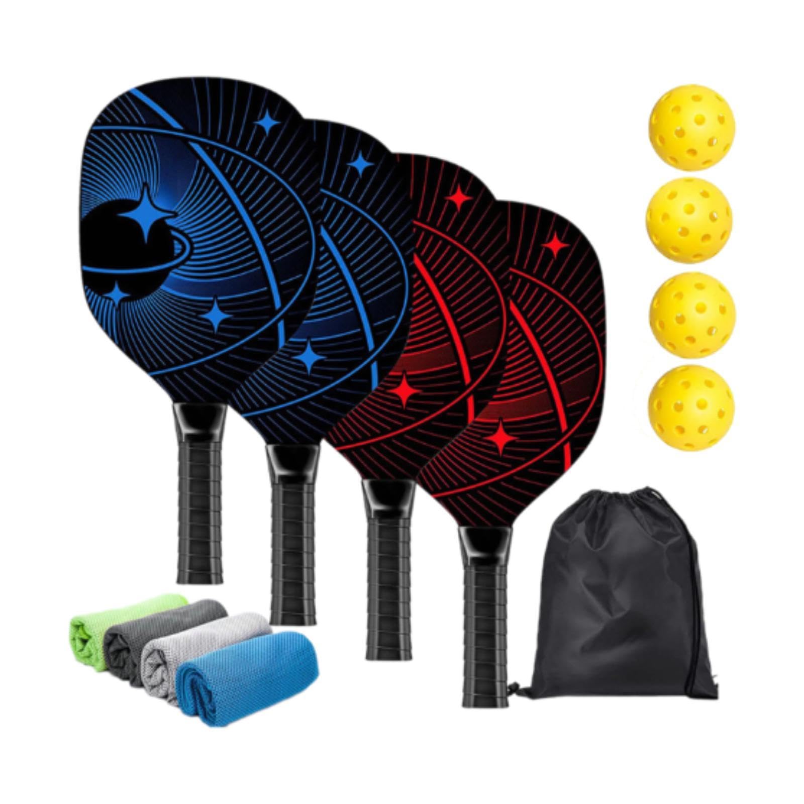ATORSE Pickleball Paddles Set of 4 with Carrying Bag Poplar Wood Pickleball Rackets|Sporting Goods|Tennis & Racquet Sports|Tennis|Racquets-image-44
