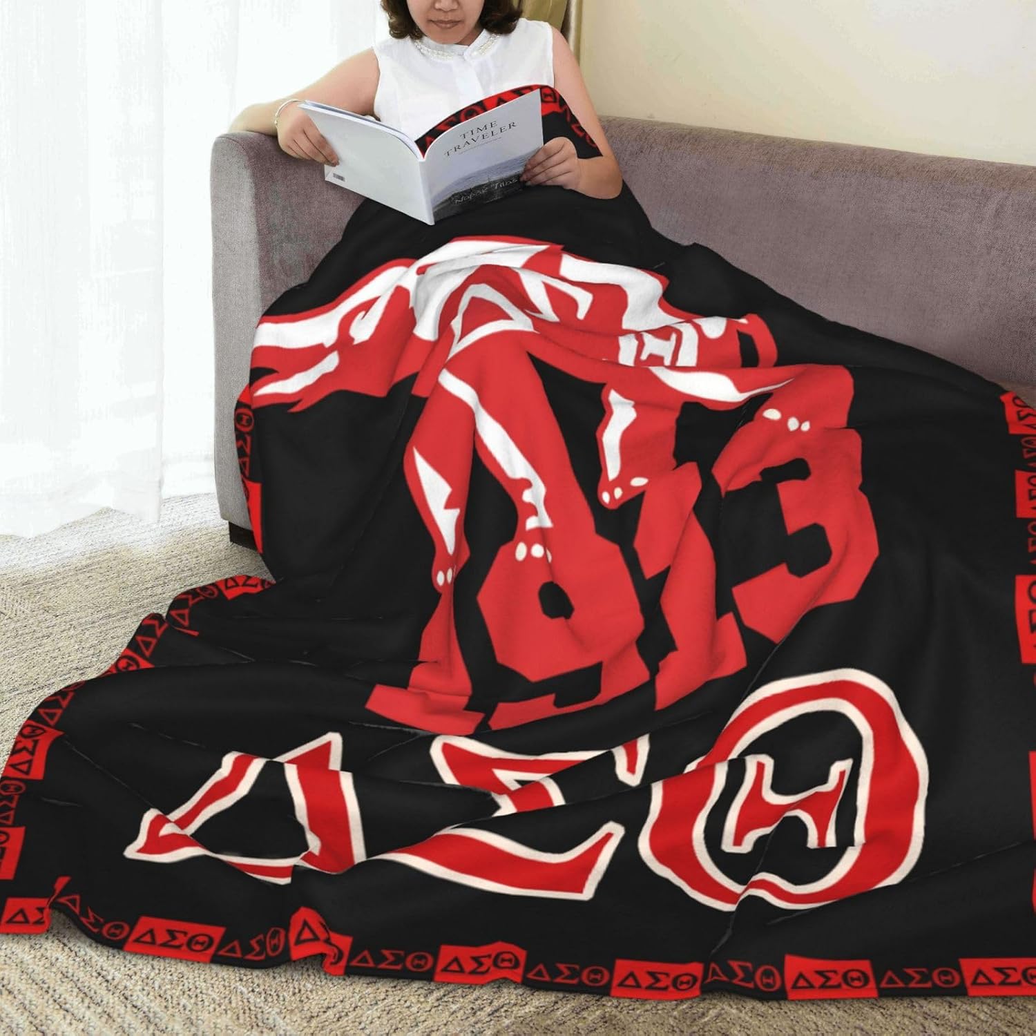 Sorority Gifts Blanket 60"X50",Throws Flannel Lightweight Comfortable Warm Gifts for Women Girls