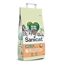Sanicat – Letto assorbente multipet in legno riciclato | Assorbimento superiore e controllo degli odori | Prodotto ecologico e biodegradabile | 6 kg