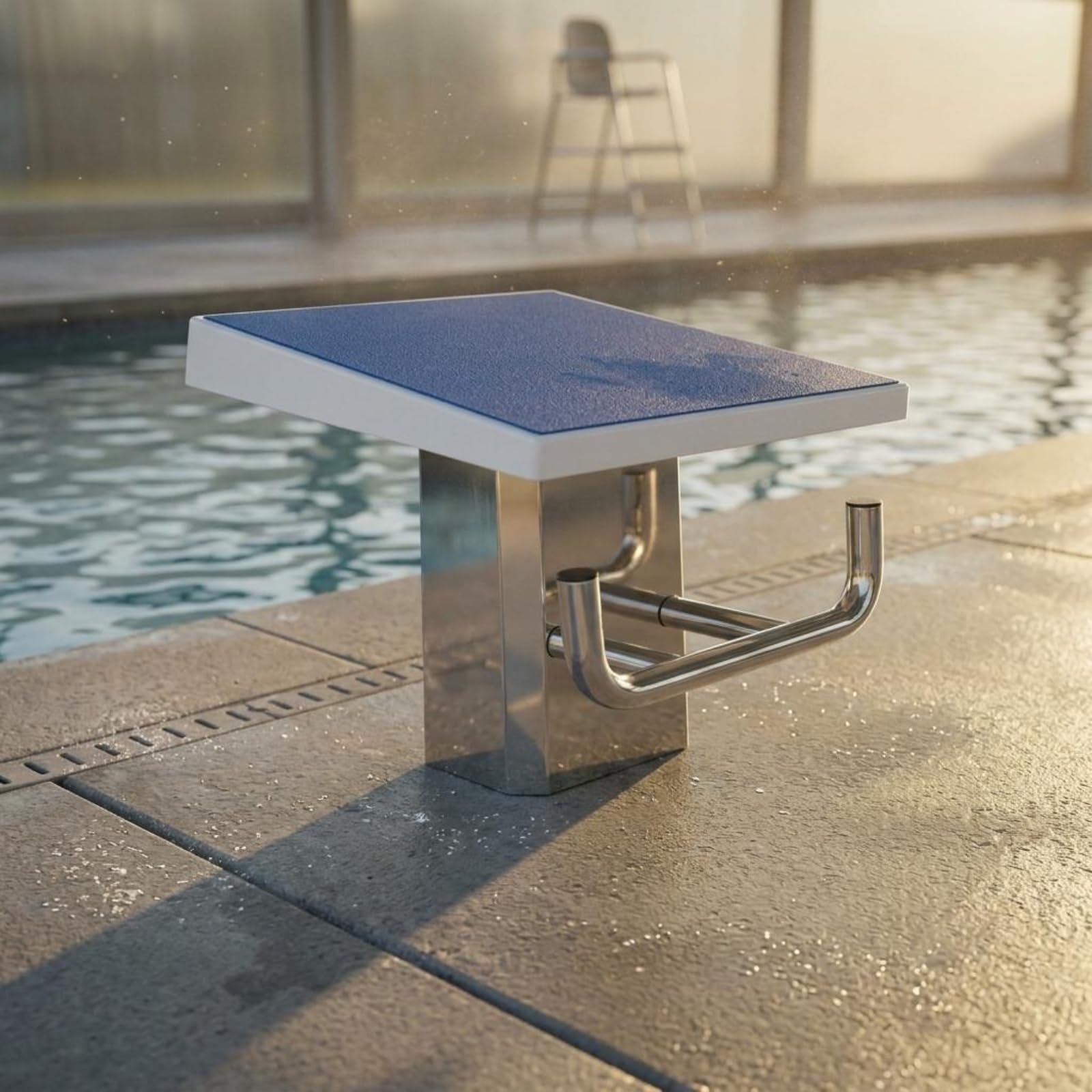 Blocco di Partenza Antiscivolo Facile Installazione Blocco di Partenza Piscina Design Rinforzato Attrezzatura Sportiva per Nuotatori, Atleti, Gara