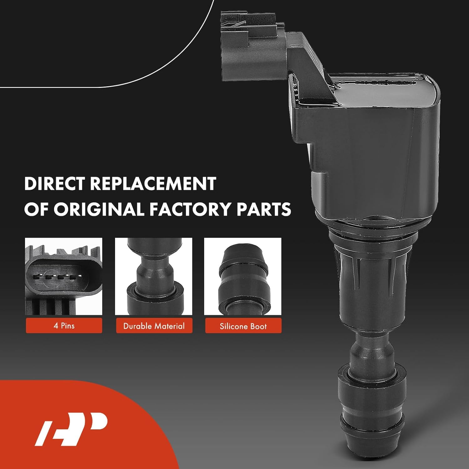 A-Premium Ignition Coil Pack and Iridium Spark Plugs Compatible with Chevrolet Equinox, Malibu & Pontiac G5 Solstice & Saturn Aura & GMC Terrain & Saab 9-5 & Buick LaCrosse, Verano, Regal, 4-PC Set