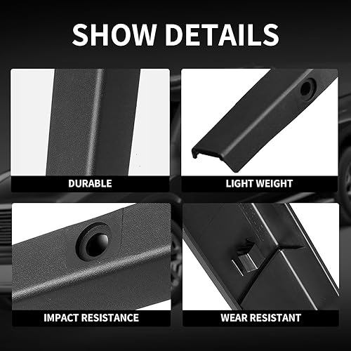 Miniatura 3 de KARPAL Tapa protectora de alerón para puerta trasera con retenedores compatible con Toyota Tundra 2007-2013