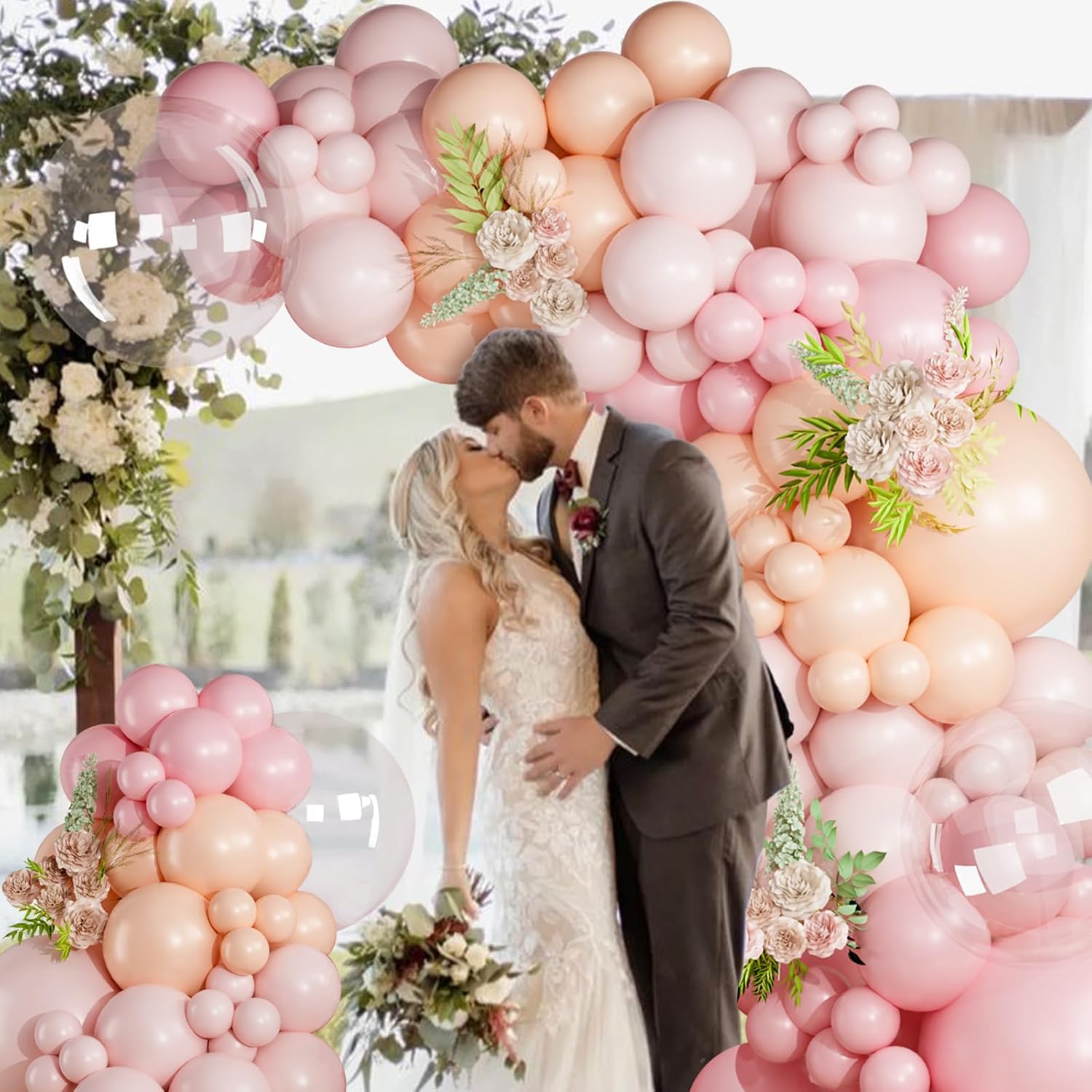 Pink Balloon Arch Kit, Light Pastel Pink White Balloon Garland Kit, Macaron Balloons Arch Stand for Girls Wedding Birthday Baby Shower Bridal Shower Gender Reveal Decorations image 3