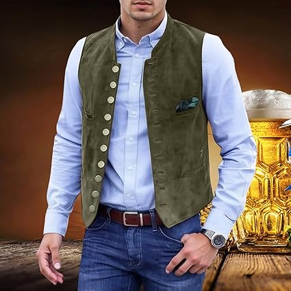 Trachtenweste Herren Ärmellos - Für Oktoberfest & Hochzeiten In Großen Größen Bis XXXL