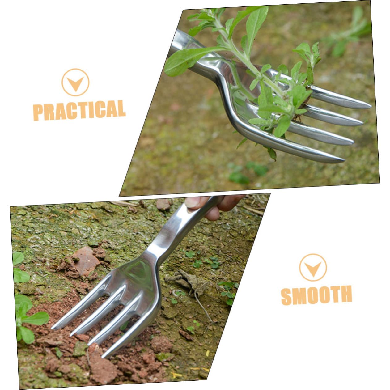 BESTonZON 5 Stück Gartenrechen Aluminiumlegierung Leicht und Vielseitig für Gartenarbeit zum Graben und Pflanzenpflege für und Outdoor Aktivitäten
