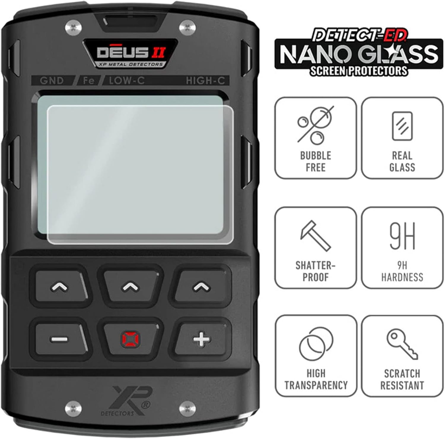 Nano Glass Screen Protector for XP Deus II Metal Detector