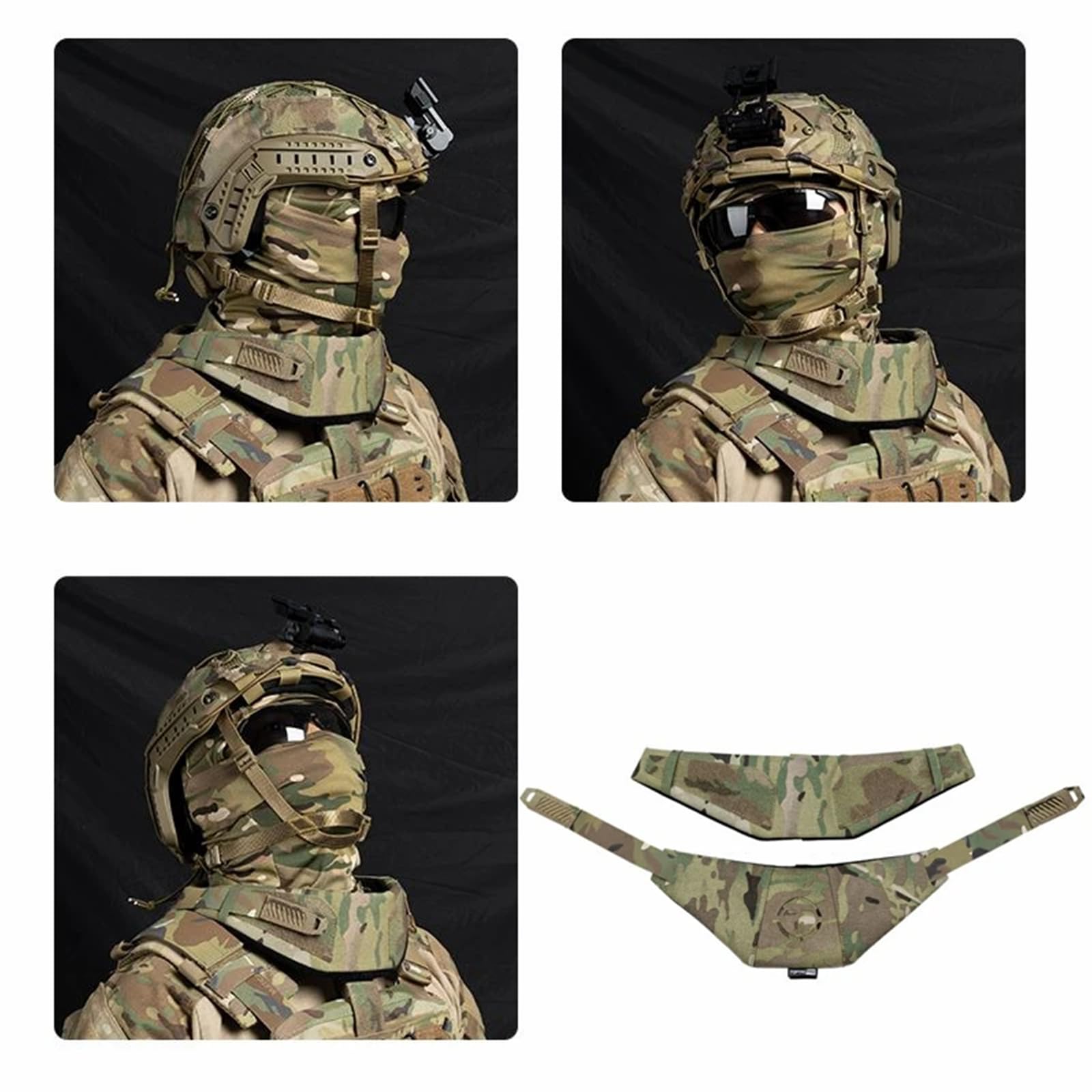 Protection De Cou Collier De Protection Universel Pour Gilet Tactique Airsoft Chasse Camo - Gilets Tactiques Airsoft (12494291