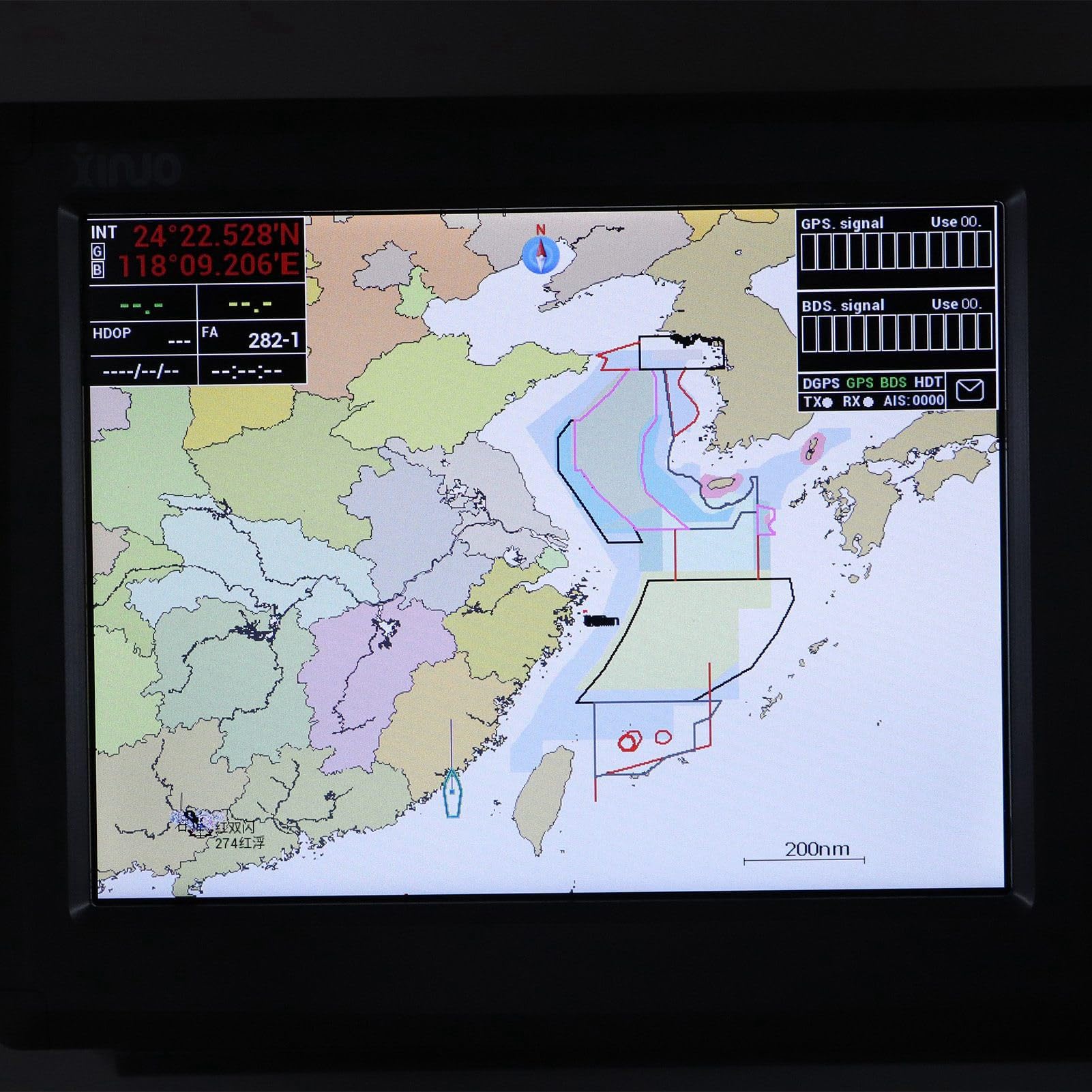 GPSMAP 10,4 Zoll wasserdichtes Marine GPS und Kartenplotter mit 800 x 600 Pixel (SVGA) Auflösung 300 cd/m2 Farb TFT LCD IPX65 AIS Eingangsanschluss