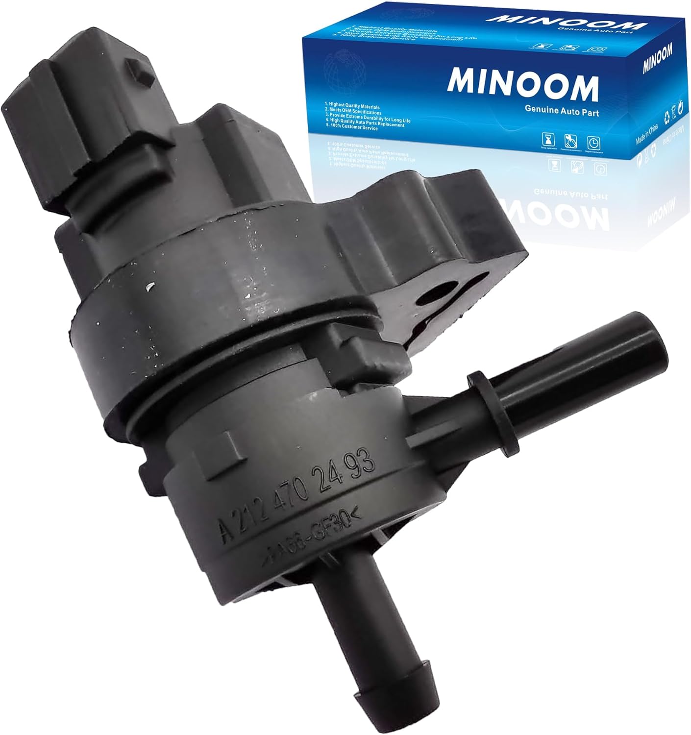 911-855 2124702493 Vapor Canister Purge Valve Solenoid Valve Compaitble with Merced es-Ben z E350 06-13, for E550 E63 AMG 10-11, for SL65 AMG 13-18 Part No.#163470093