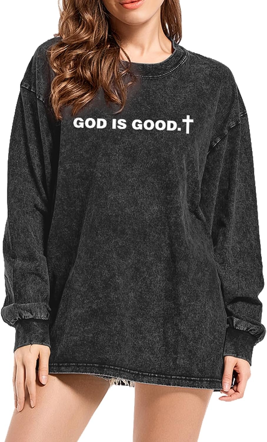 BeWithYou Christian God is Good Shirts for Women Religious Jesus Faith Tshirt Inspirational Bible Verse Long Sleeve Tees Tops - Image 2
