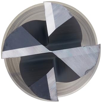 CCMG-E Carbide Square Nose End Mill, AlTiN Monolayer Finish, 30 Deg Helix, 4 Flutes, 6 Overall Length, 0.4375 Cutting Diameter, 0.4375 Shank Diameter