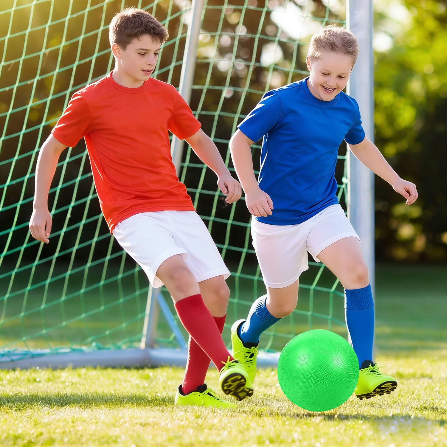 Huaerle Il set da 18 pezzi include 2 palline per parco giochi con pompa ad aria, 4 basi in gomma, 10 coni Foul Line e un tabellone segnapunti per ragazzi ragazze adulti parco giochi scuola cortile