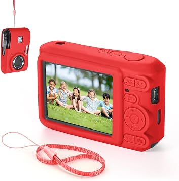 Silicone Camera Case Compatible with Kodak PIXPRO FZ45 Anti-Scratch Full Protective Soft Case with Wrist Strap for FZ45 Digital Camera Case red Casual