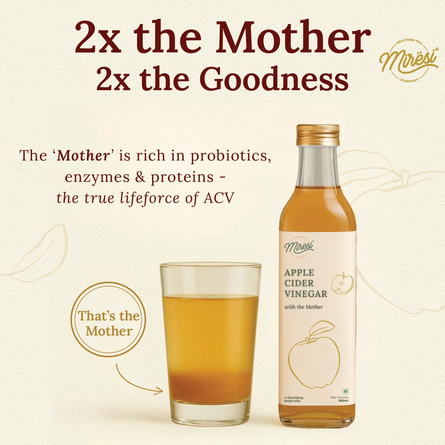 Buy Now Miresi Apples Cider Vinegar With Mother (500 Ml) | Apple Cid... 2 Buy Now Miresi Apples Cider Vinegar With Mother (500 Ml) | Apple Cid...