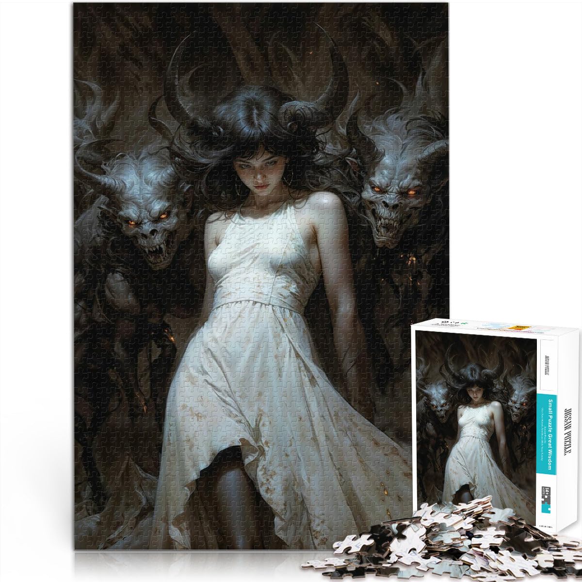 1000 Piece Jigsaw Puzzles for teenagers Jigsaw Hell Girl Stress Reliever Difficult Challenge 50x75cm Birthday Gift for ages 14+