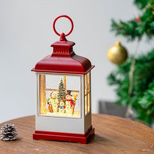 Miniatura 6 de Linterna de globo de nieve de Navidad, cascanueces con música y temporizador, con forro USBfunciona con pilas, linterna iluminada para decoración de