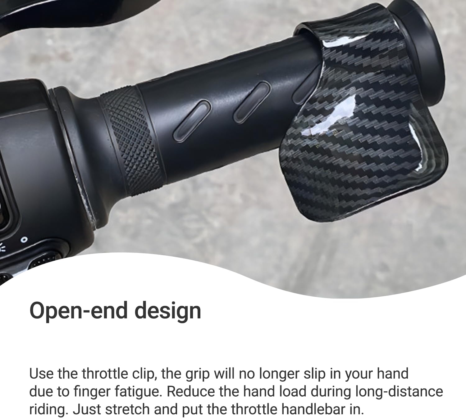 Throttle Mounted Motorcycle Cruise Assist, 2 PCS Cruise Assist Handle, Handlebar Oil Control Rocker Bracket Accelerator Assist, Universal for Most Motorcycles, Scooters (Carbon Fiber Black)