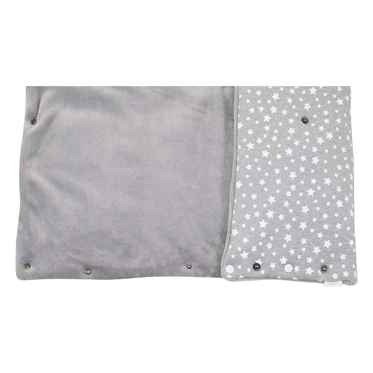 JYOKO Kids Saco Capazo para Bebé de Polar Teddy Extra Suave – Antialérgico, Protección Óptima contra el Viento y Frío – Ideal para Piel Sensible, Recién Nacidos y Bebés (White Star, Polar)
